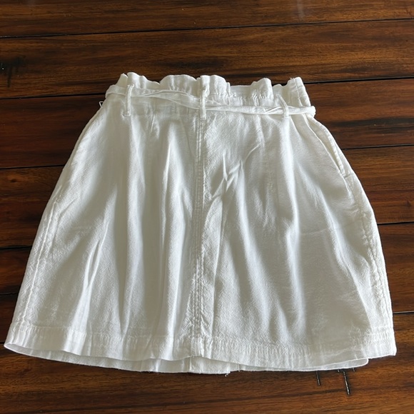 holister ultra high rise cotton / linen skirt with belt size small - Picture 2 of 2